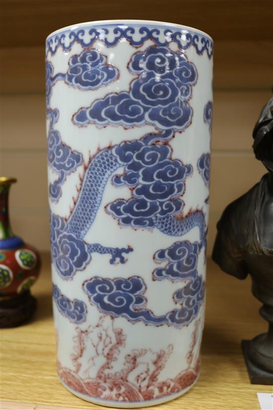A Chinese sleeve vase height 26cm